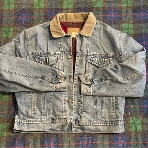 Gap Denim Jacker with Corduroy collar and Flannel lining.